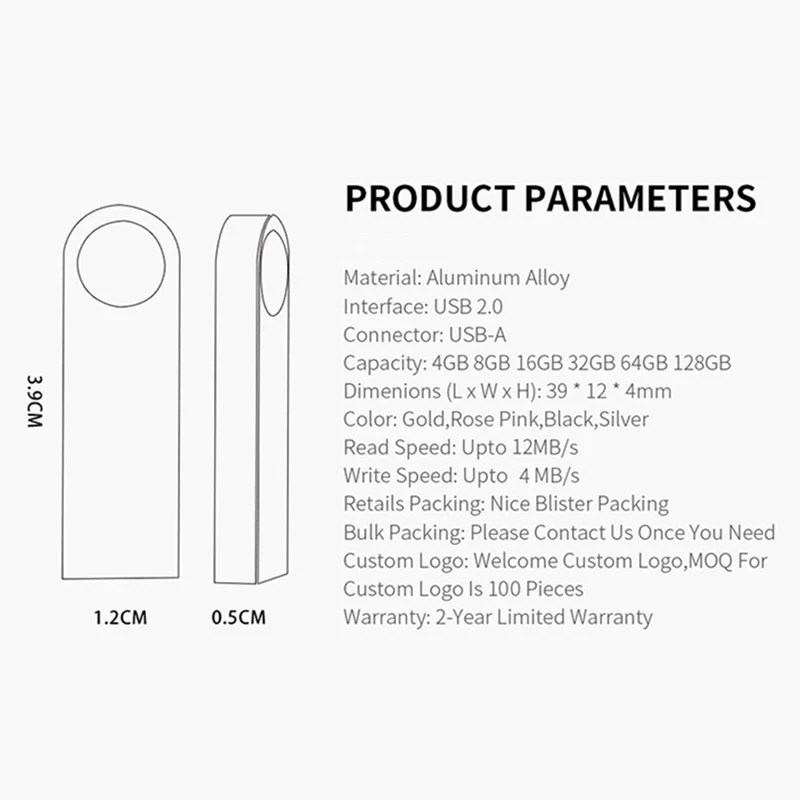 Wholesale usb flash drive 3.0 8gb 16gb Metal Mini Usb Pen Drive 32gb 64gb 128gb Custom Logo Printing