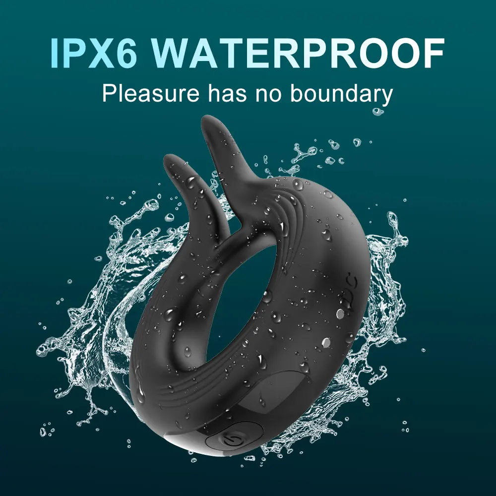 10-frequency vibrating cock ring silicone penis ring vibrator adult toy for male and female sex