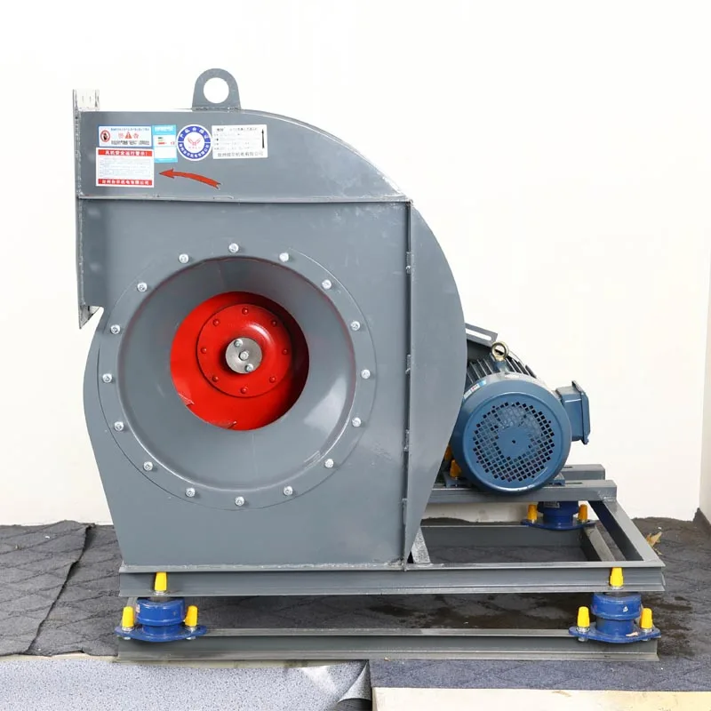 Industrial high pressure exhaust fan blower with motor centrifugal fan