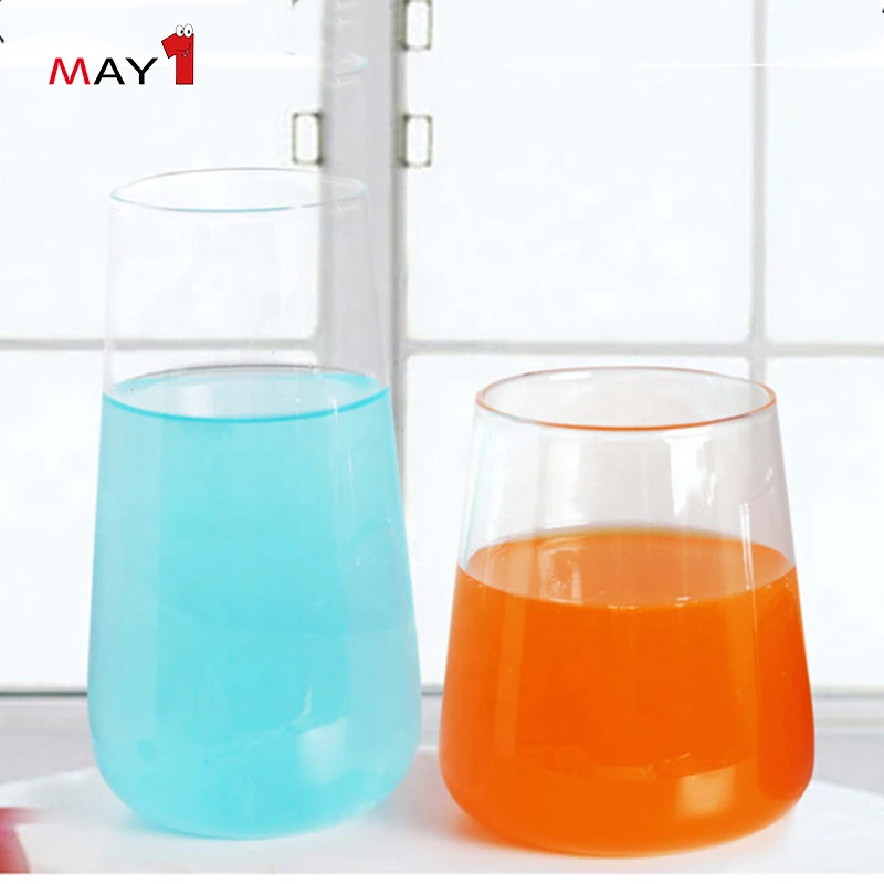 
Custom High Borosilicate Clear Juice Milk Beverage Glass Cup 