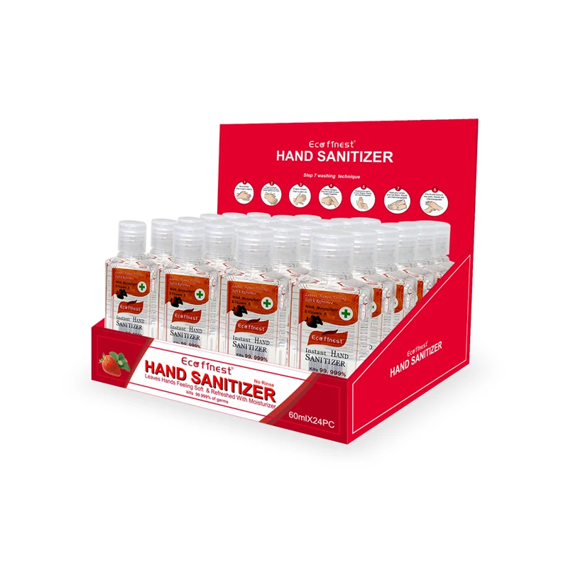 
wholesale in stock 60ml hand wash liquid soap portable mini waterless 75% alcohol hand sanitizer gel 