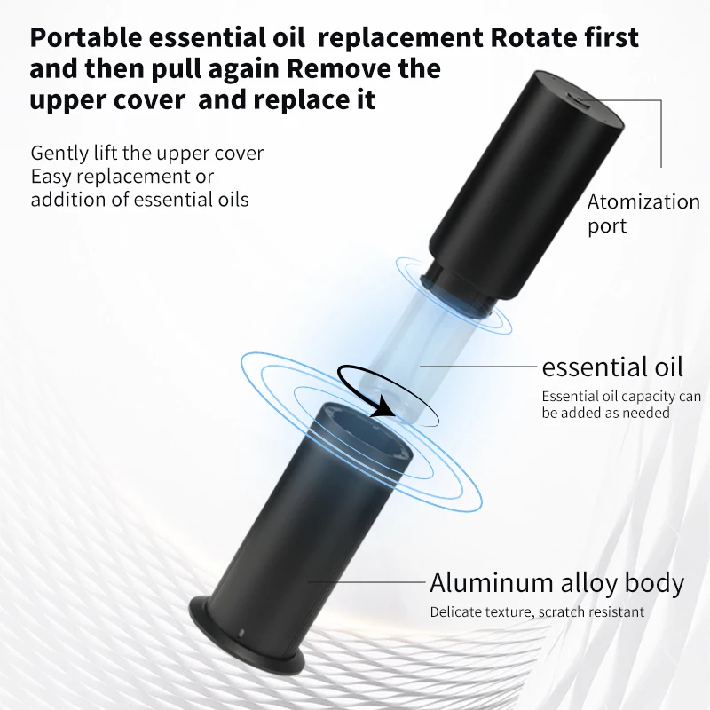 Wholesale Essential Oil Column Scent Aluminum Alloy Device Aroma Diffuser Environment Aromatizer Air Freshener
