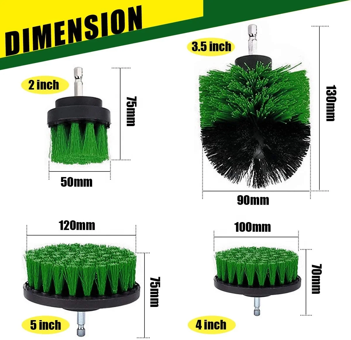 Scrub Pads Power Scrubber Kit Car Detailing Car Brush Tool Electric Cleaning Drilling Brush