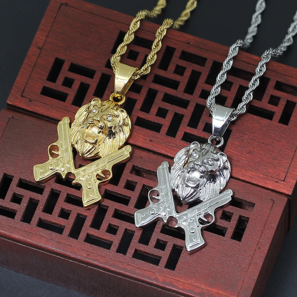 SN166  Pendant Stainless Steel Jewelry Necklace Hip Hop Jewelry for men