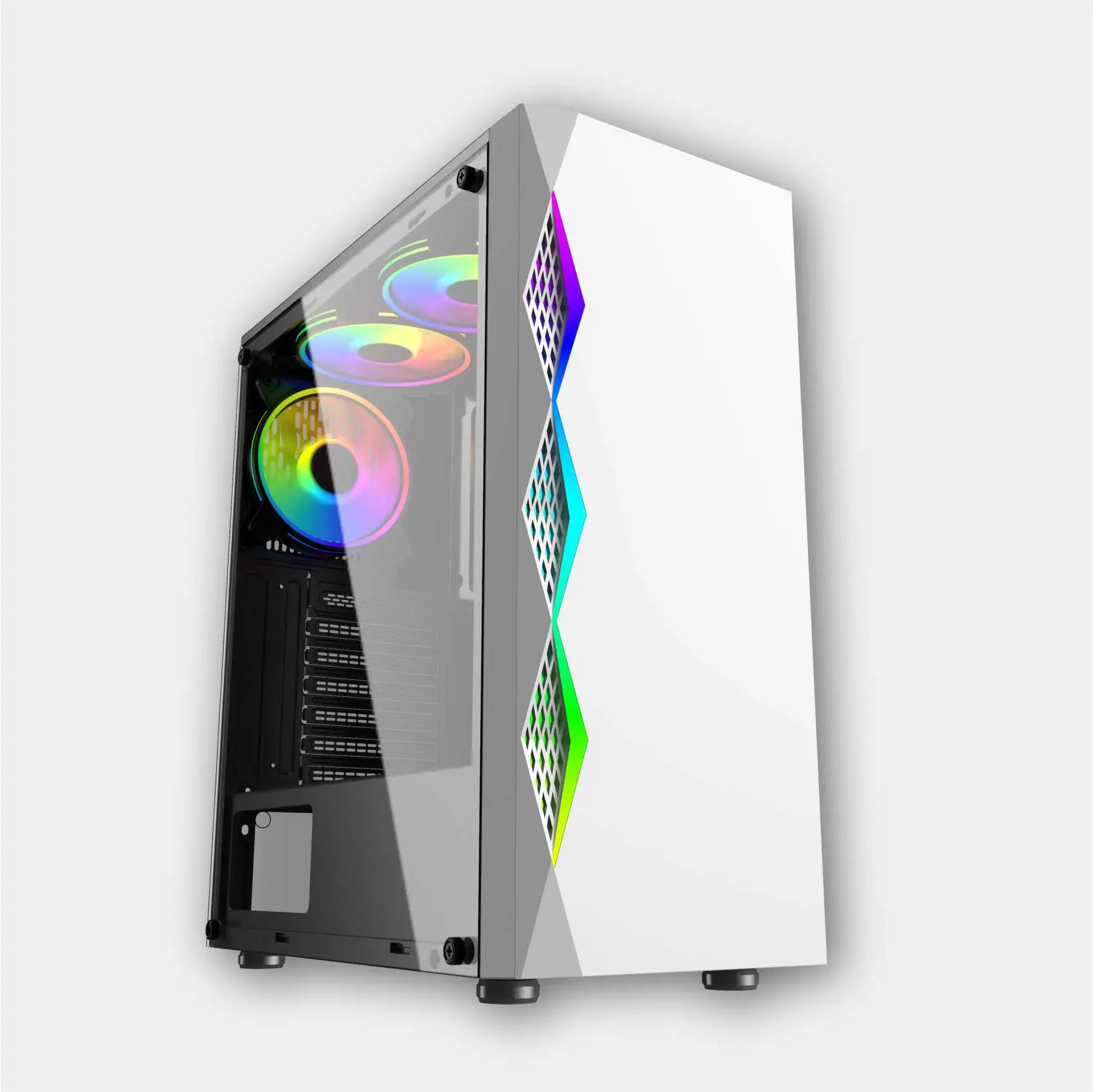 Пользовательский игровой корпус для ПК Mid Tower ATX RGB вентиляторы водяное охлаждение игровой корпус для компьютера