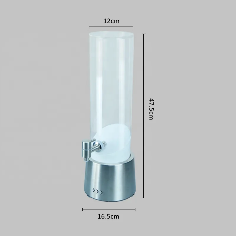 Stainless steel Draft Beverage Beer Dispenser portable light Tower with LED Lights