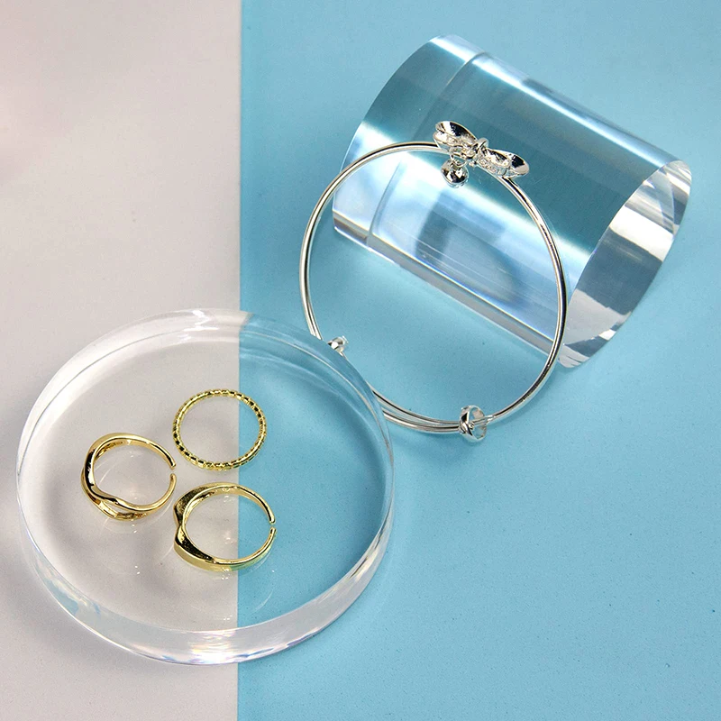 Clear  Solid Acrylic Column Round Display Block Clear Lucite Solid Cylinder Round Display Riser Solid Rod Pole