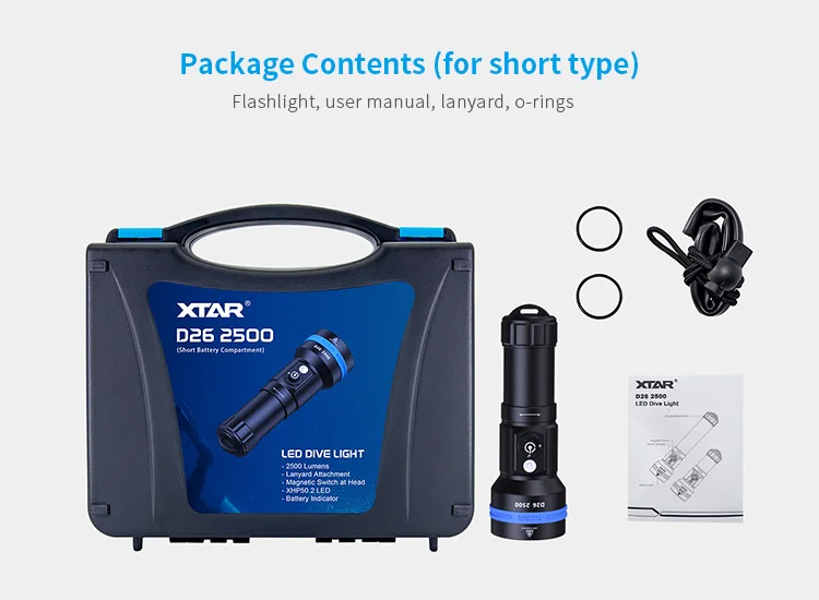 XTAR D26 2500lm xhp50 светодиодный фонарик для дайвинга подводная пещера и крушение под водой подводный прожекторы focos