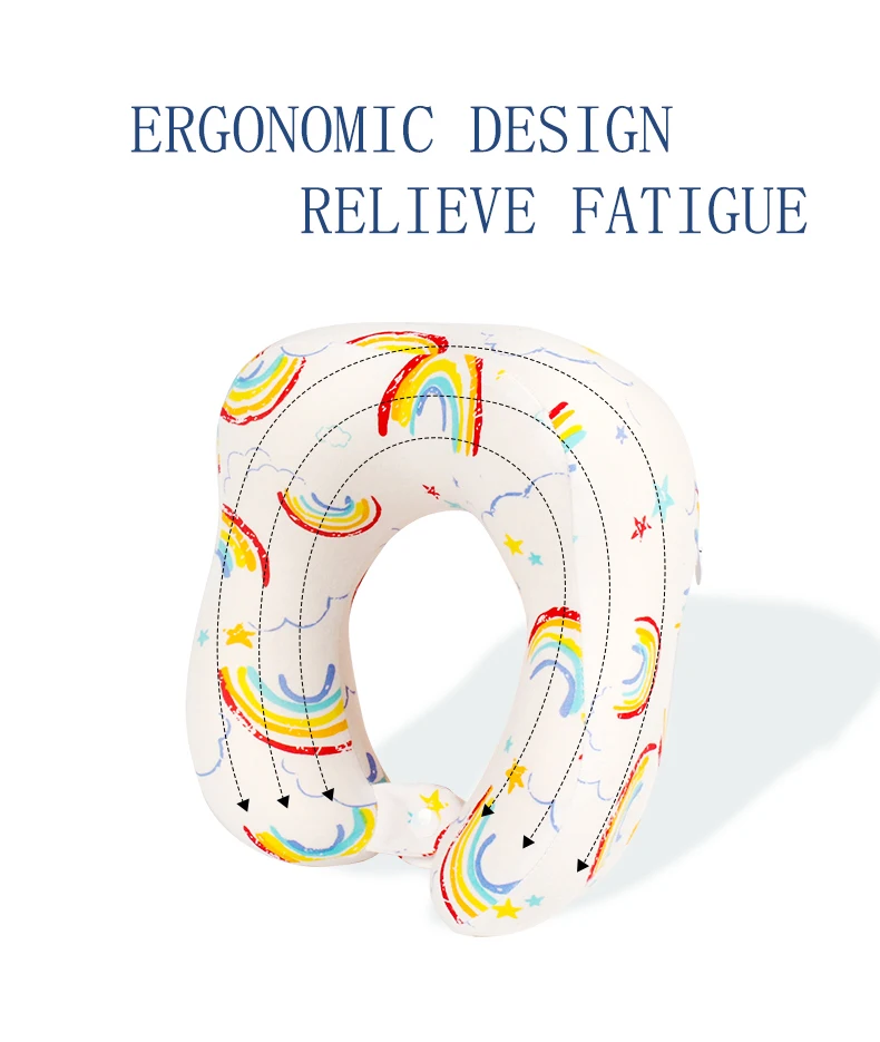 High Quality Children Lovely U-shaped Memory Foam Pillow for release shoulder pressure in travel