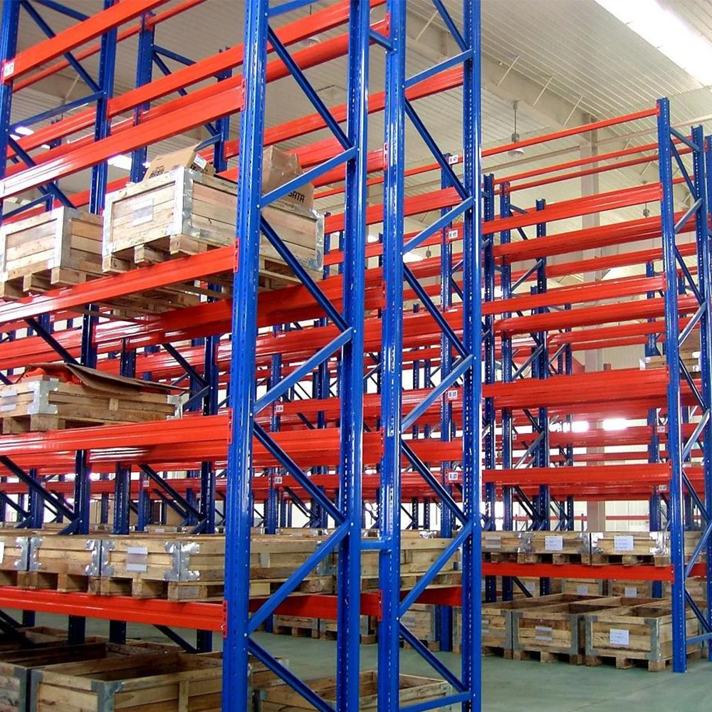 Customized heavy duty durable Adjustable connection  metal stacking rack system for industrial warehouse