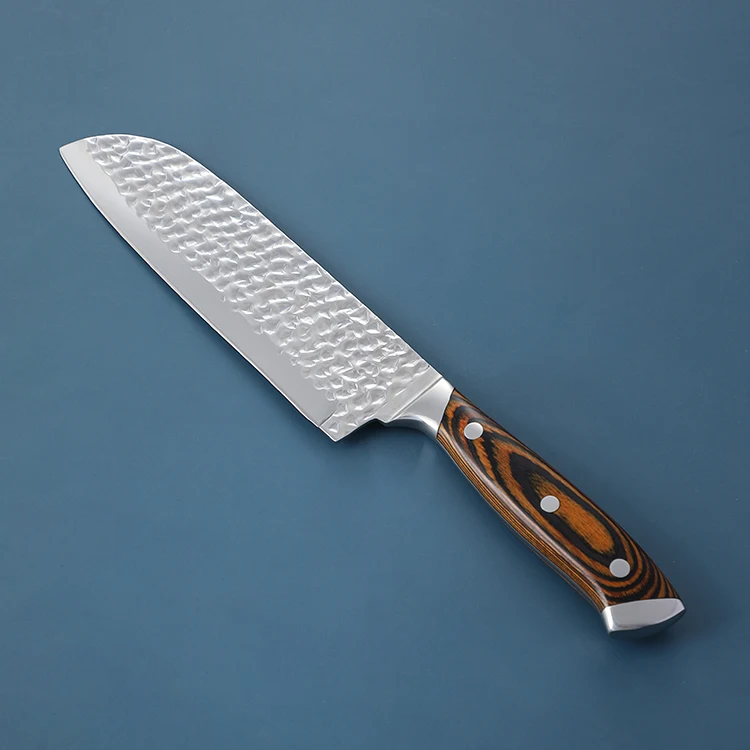  Нож сантоку 7 дюймов Профессиональные Кухонные ножи из нержавеющей стали для приготовления пищи японский шеф-повар с коробкой