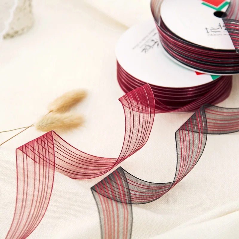 Wholesale personalized chiffon ribbon curling cheap clear color ribbon for bows