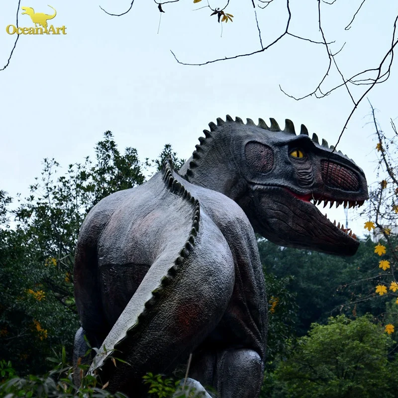 park jurassic life size animatronic t-rex dinosaur