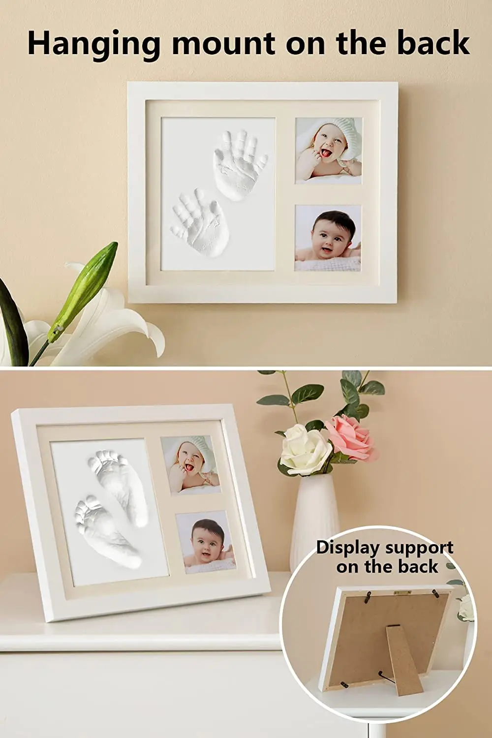 Impact Handprint Package Image Structure Package Clay for Newborn Infant Shower Present Computer Registry Baby Room Space Decor