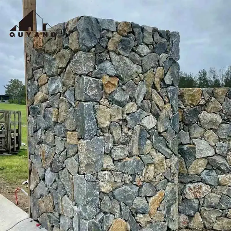 QUYANG Wholesale Factory Price Custom Stone Panel Outdoor Wall Cladding Stone For City Project