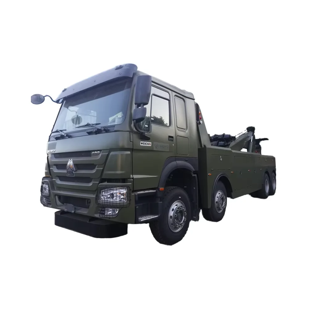 Factory Direct Sinotruk Euro II 8x4 30 Ton Wrecker Tow Truck Efficient Diesel Manual Used Convenient Trailer Wrecker One Tow Two