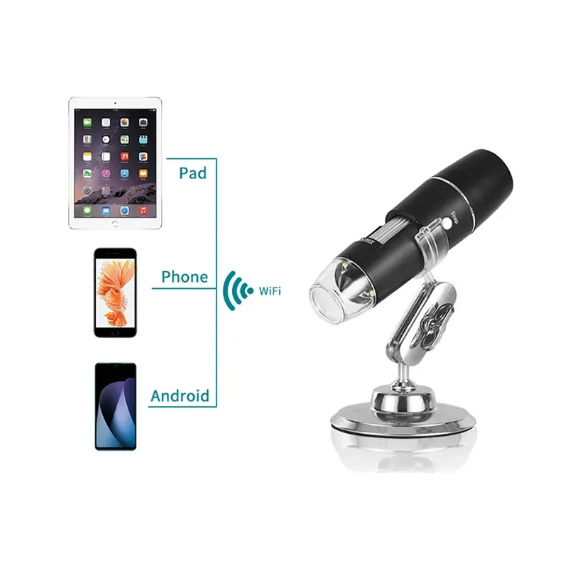 Wireless WiFi Microscope 1000x Electron Student Microscope HD Portable Microscope