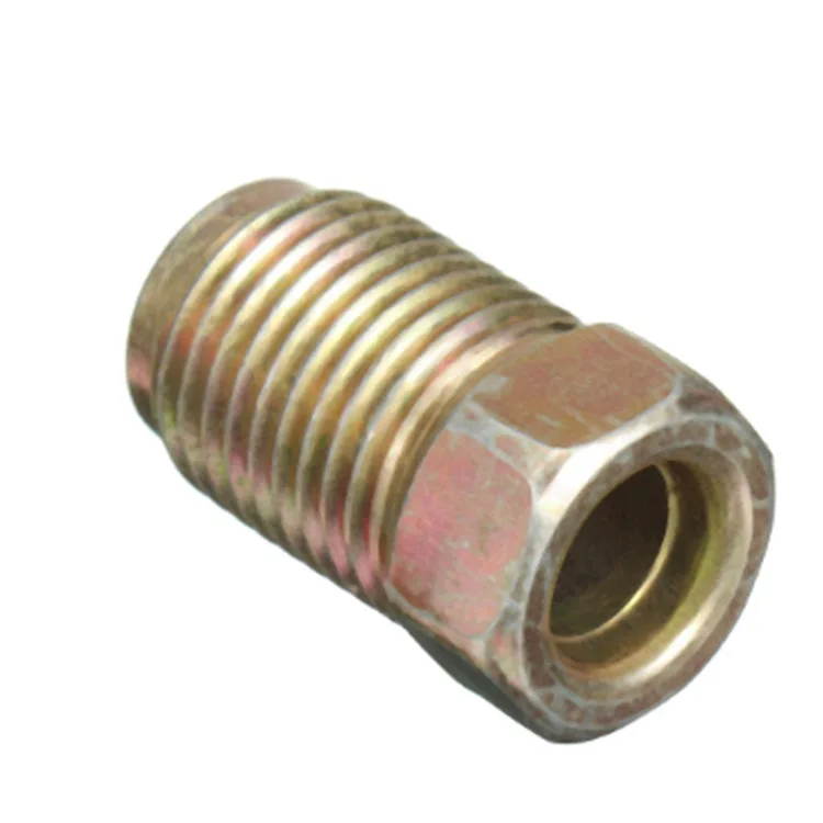 Factory Processing Custom Non-standard Zinc Steel Brake Tube Round Coupling Nuts External Thread Hexagon Tube Nut