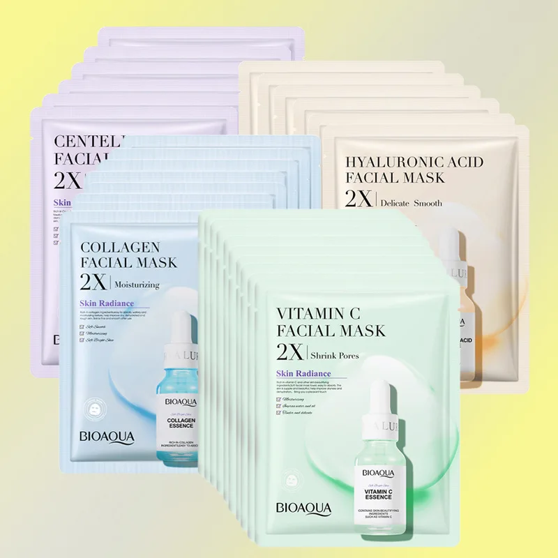 BIOAQUA private label коллаген отбеливающий уход за лицом увлажняющий кожей лица лучший Гиалуроновая кислота маска для глубокого восстановления