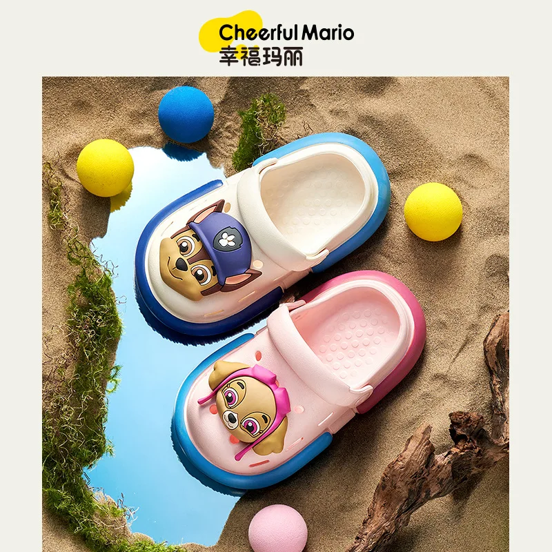 Cheerful Mario Children Shoes New Cartoon Slippers Home Indoor and Outdoor Shoes Baby Girls and Boys Closed Toe Sandals