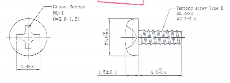 Carbon Steel Nickle PB Cross round/pan head Self Tapping Flat Tail Screw Micro plastic toy electronic screw