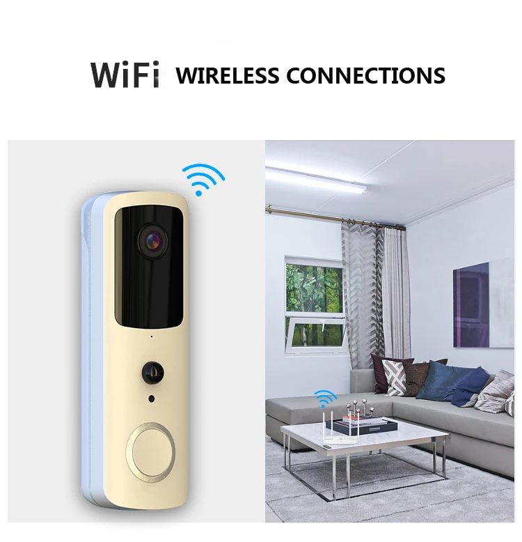 
WaterProof IP54 Mini smart doorbells 1080p hd wireless wi-fi video door Phone with Tuya APP 