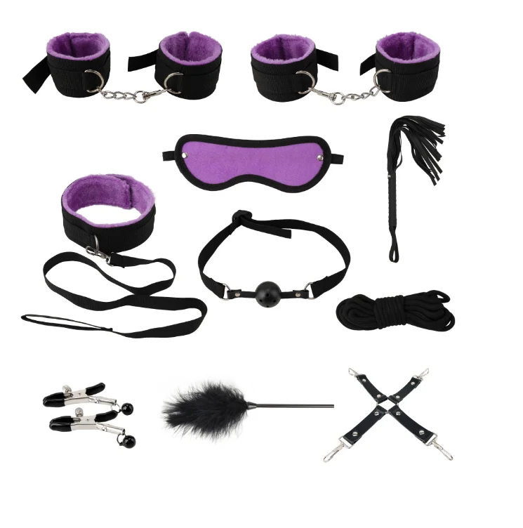 Sex Products Erotic  BDSM Sex Bondage  Handcuffs Nipple Clamps Whip Rope Sex Toys For Couples