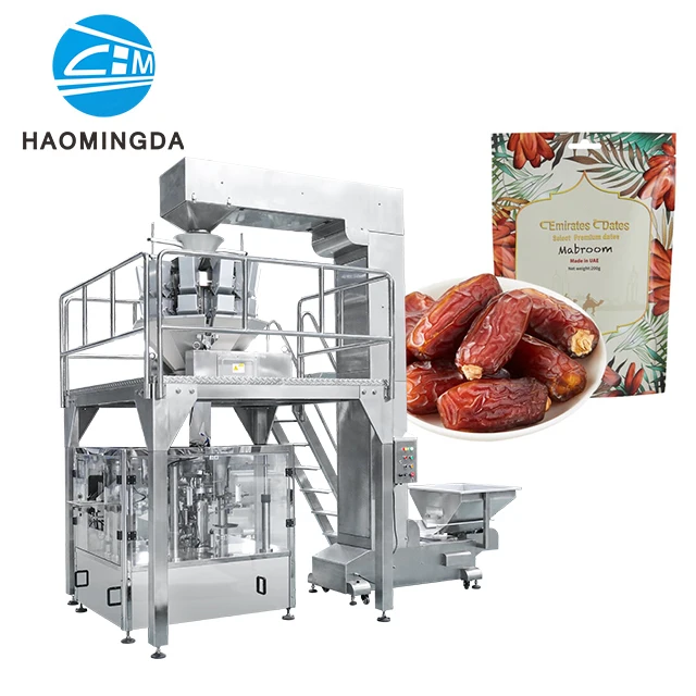 Fully Automatic Sweet Dated Watermelon Seeds Peanut Rotary Packaging Machine With Weighing And Feeding