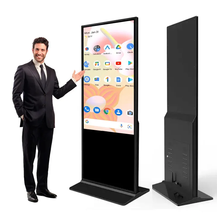 New elegant floor standing WiFi kiosk lcd screen Totem 65/55inch Digital Signages For Indoor Display Board With Animation