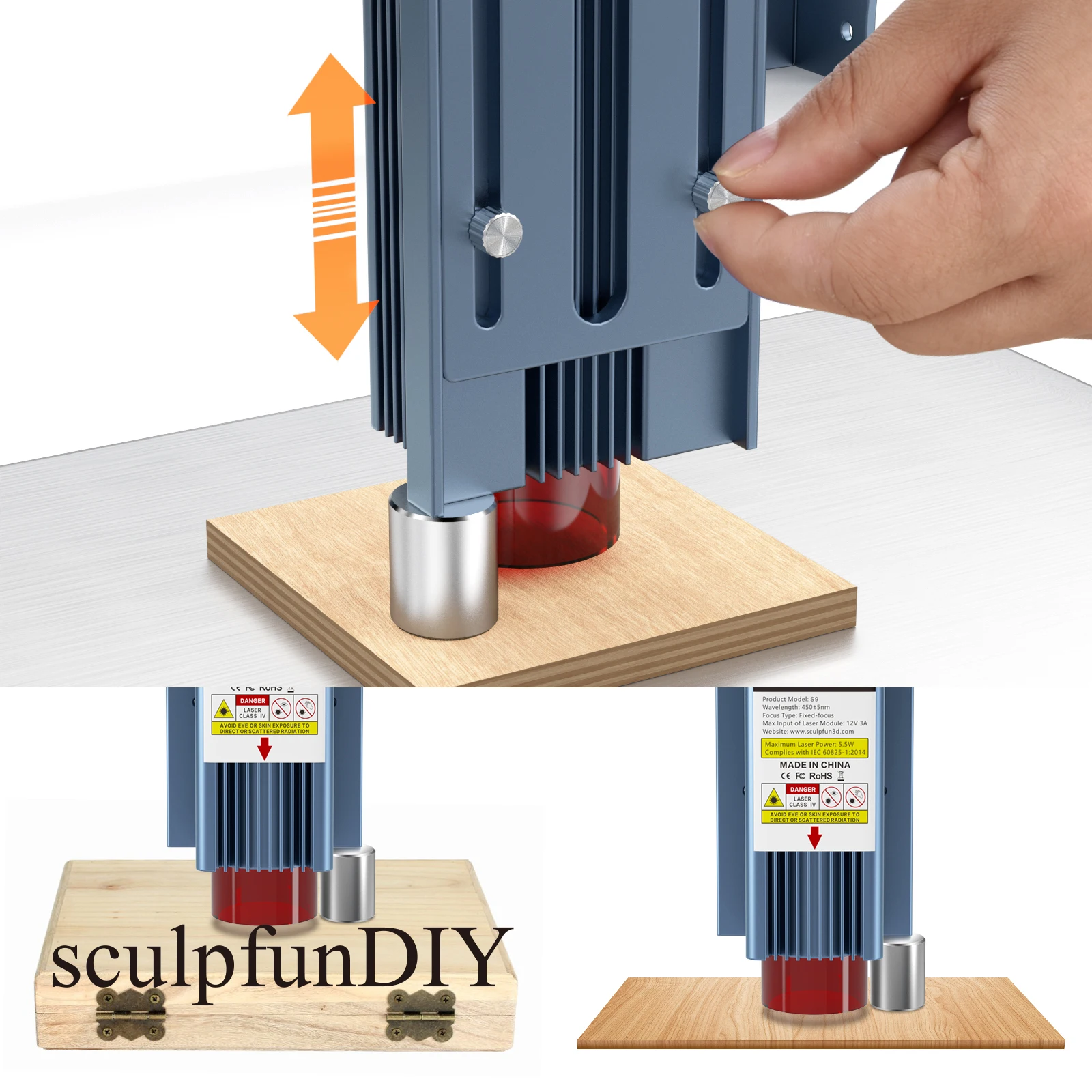 SCULPFUN S9 DIY Лазерный гравер лазерный гравировальный станок для металла и дерева