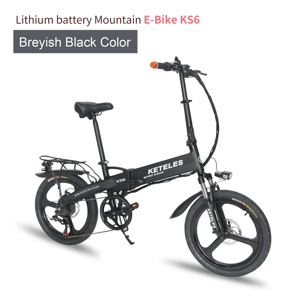 New Foldable KETELES KS6 velo electrique 48v 10ah 7-Speed pliable 20 inch ebike 350w Mountain folding electric hybrid bike