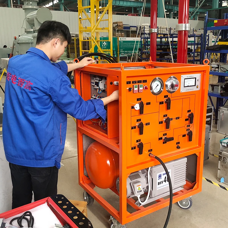 HVHIPOT GDQH-601 SF6 Gas Recovery Device Vacuumizing and Refilling Devices For Switchgear