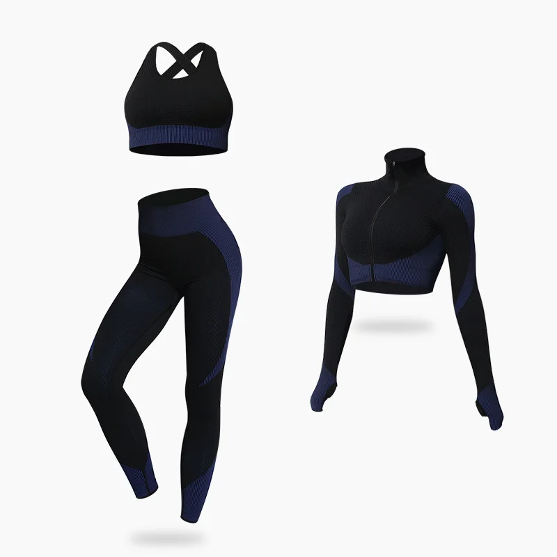 Wholesale Women High Waist Sport Bra Leggings Seamless Yoga Pants Elastic Yoga Leggings Clothes Sets
