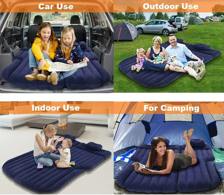 Custom Large air mattress with built in pump 300KG load-bearing support is wear-resistant and dirt-resistant for outdoor