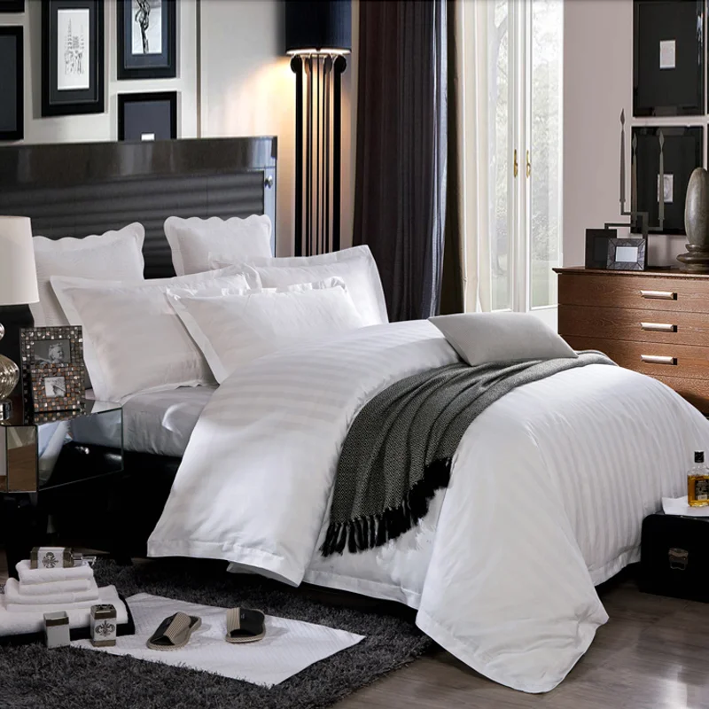 Percale Big sale real stock linen 5 star hotel bedding sets Natural pure linen sheet set linen duvet set