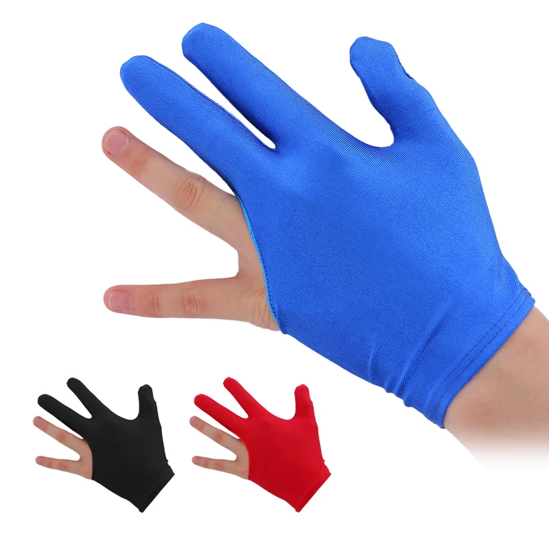 Anti-wear 3 Fingers Open Left Hand Snooker Pool Table Player Billiard Cue Gloves