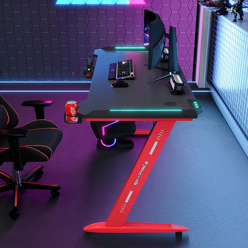 YZ Wholesale gaming  desk  for pc computer racing table  gamer Metal Frame Gaming Desk