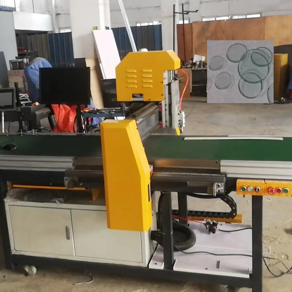 Circle Glass Cutting Machine Cut Glass Mirror to Round Shape With Convey Belt CNC Machinery Factory Price