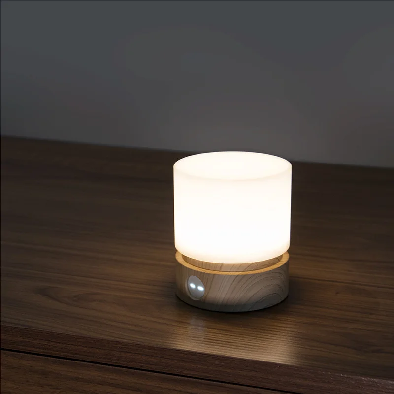 Cylinder Rechargeable Usb Charging Bedroom Decorative Table Light Night Timing Dimming Creative LED Table Night Lamp