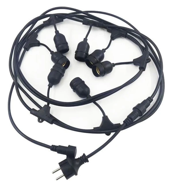 Открытый декоративный сад бар свет Строка теплый Светодиодные лампы с E26 держатель лампы для праздника