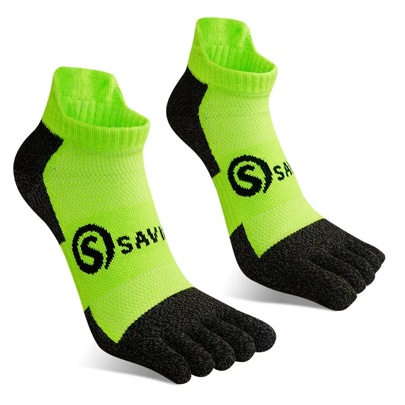 Merino Wool Sport Socks OEM Personalized Custom Logo Designer Sport Crew Five Fingers Toe Sock