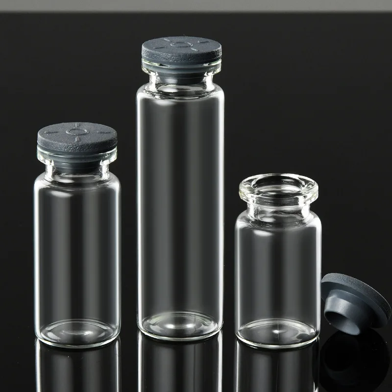 empty crimp tube steroid pharmaceutical penicillin vial 2ml 5ml 10ml mini Clear Amber medical sterile injection vial