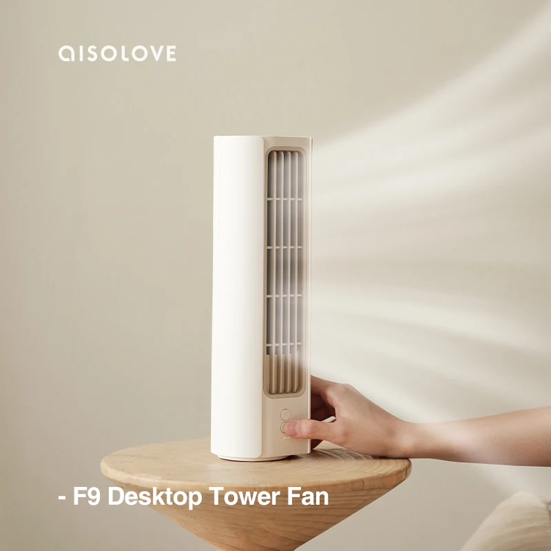 SOLOVE Rechargeable 2000mah Built-in Battery Portable Desktop Fan Noiseless High Speeds Cooling Mini Tower Table Fan