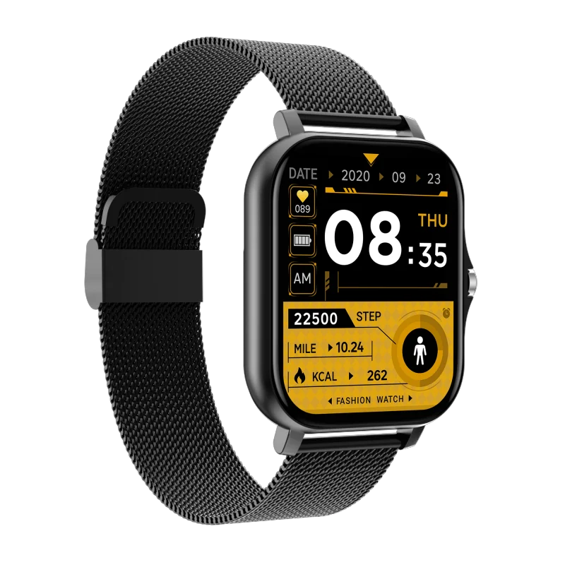 Spovan Luxury Men Stainless Steel Smartwatch Golden Wrist Smart Watch