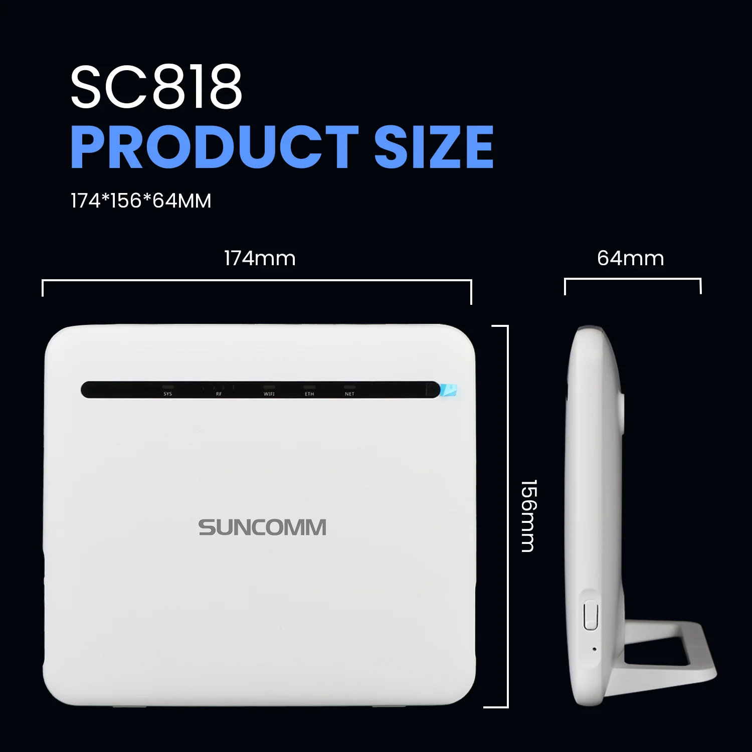 New WiFi Router 4G LTE With sim card slot SUNCOMM SC818 Cat6 WiFi 2.4G 5G 300Mbps L2TP PPTP 4G Routers
