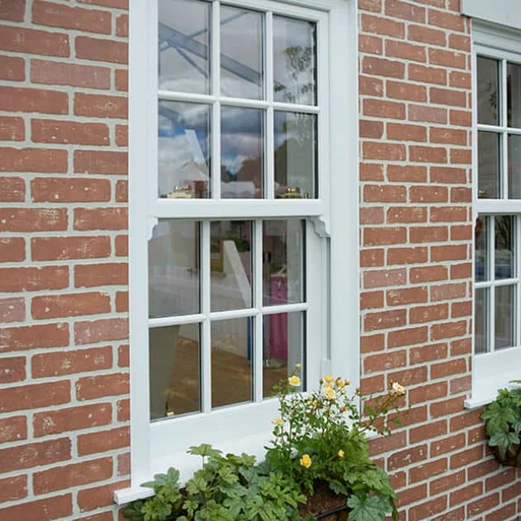 Easy Operate Vertical Sliding Aluminium Glass Sash Windows Aluminum Double Glazed Single Double Hung Window Dual Pane