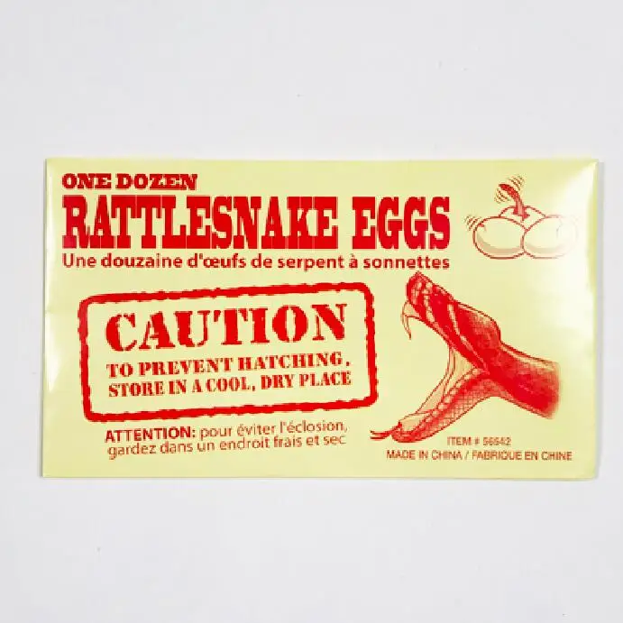 Novelty Joke Toy Big Rattlesnake Eggs Envelope for Prank