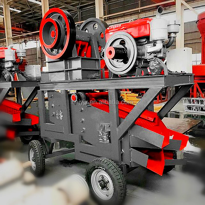 Portable On-Site Rock Concrete Mining Jaw Crusher For Sale Mobile PE250x400 Jaw Crusher Machine With Vibrating Screen