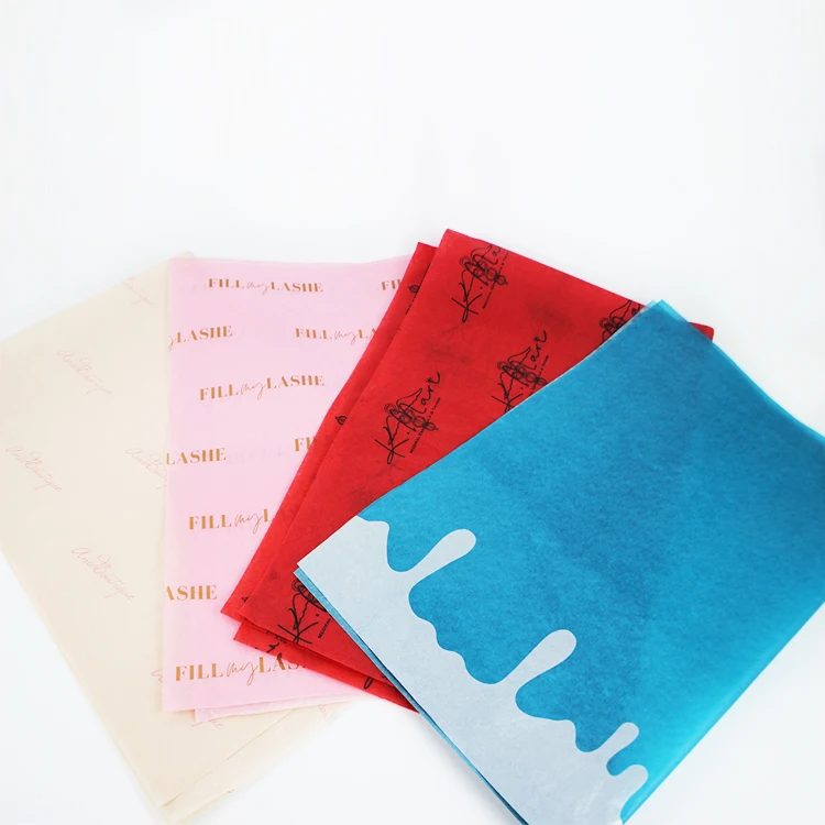 
High Quality Packaging Black Logo Printing 17g White Shoes Tissue Paper 