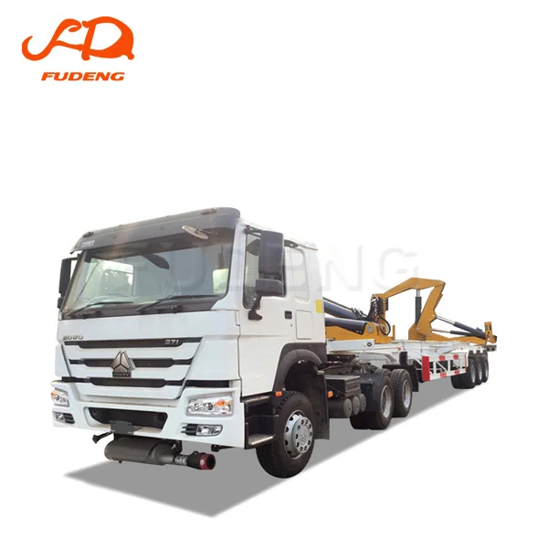high quality 3 axles 4 axles  40ft container side lifting trailer side loader lifter truck with 37t lift capacity for sale